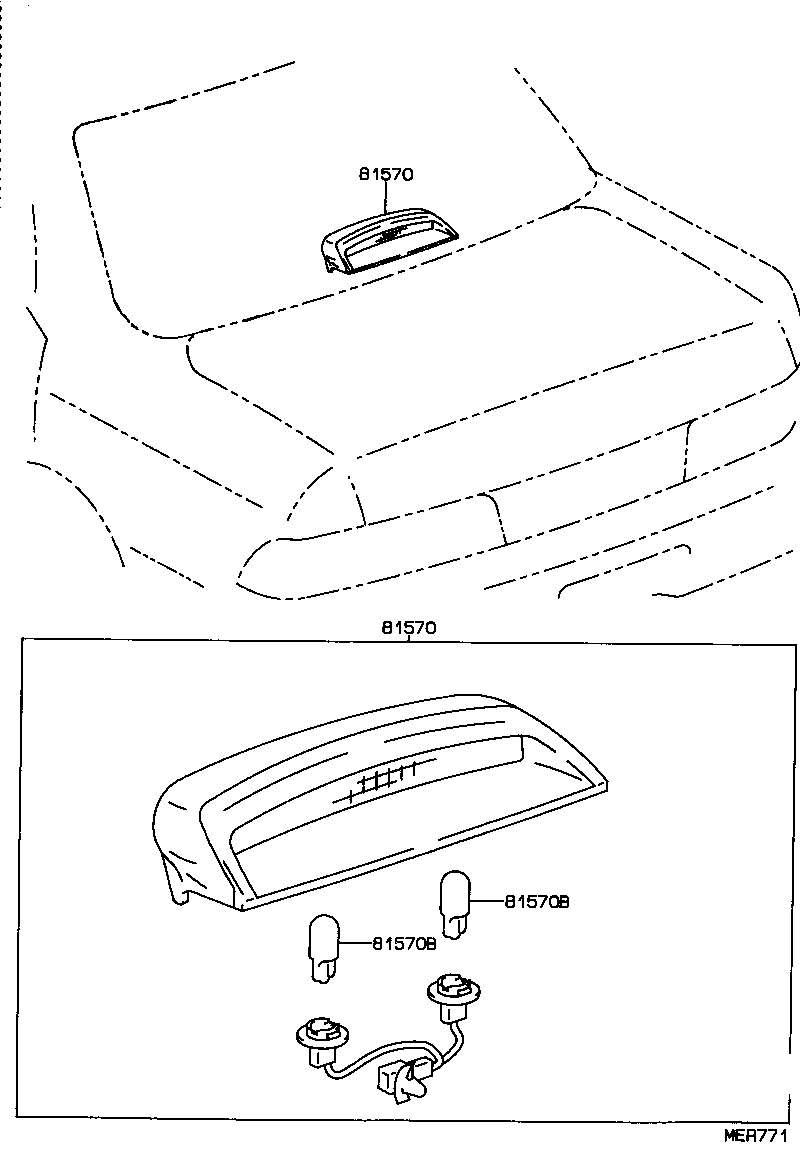 81570-33030-22 LAMP ASSY, CENTER STOP product image