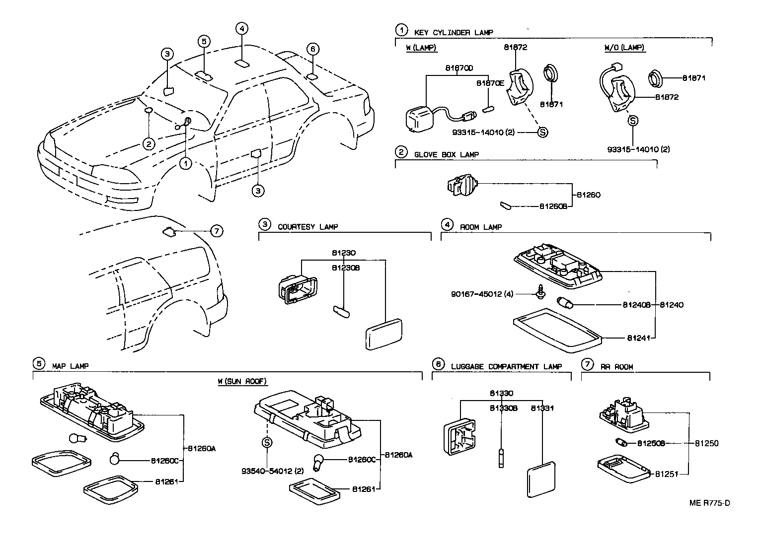 81230-06010 LAMP ASSY, COURTESY product image