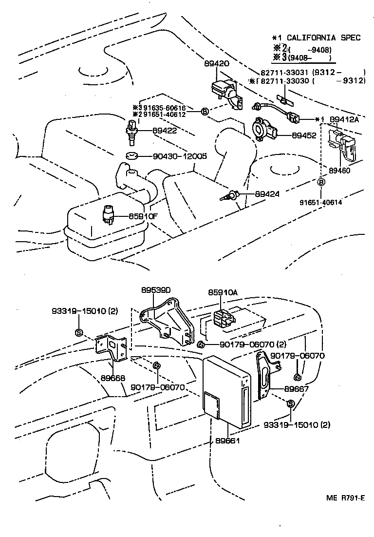 Toyota 85910-33010 RELAY ASSY, CIRCUIT OPENING (FOR EFI)