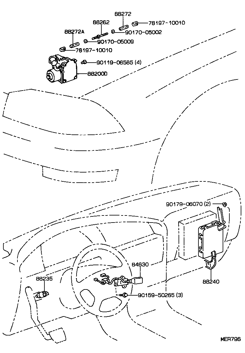 88200-33010 ACTUATOR ASSY, CRUISE CONTROL product image