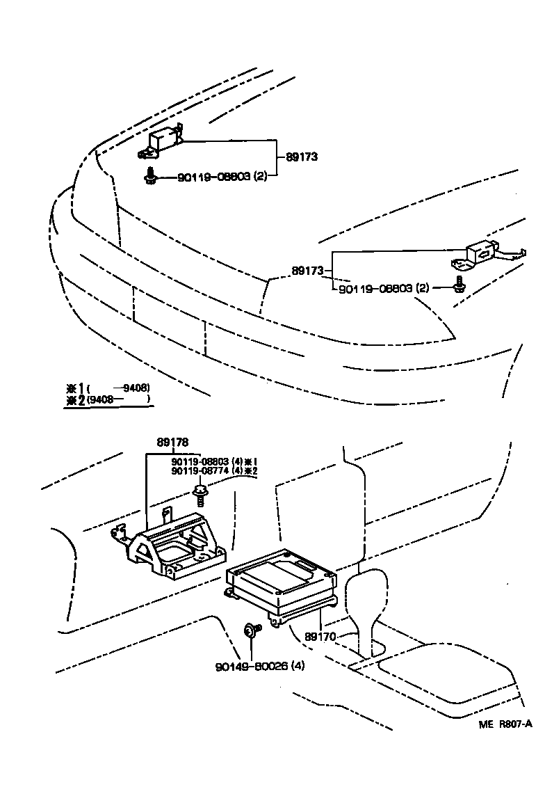 89170-33020 SENSOR ASSY, AIR BAG product image
