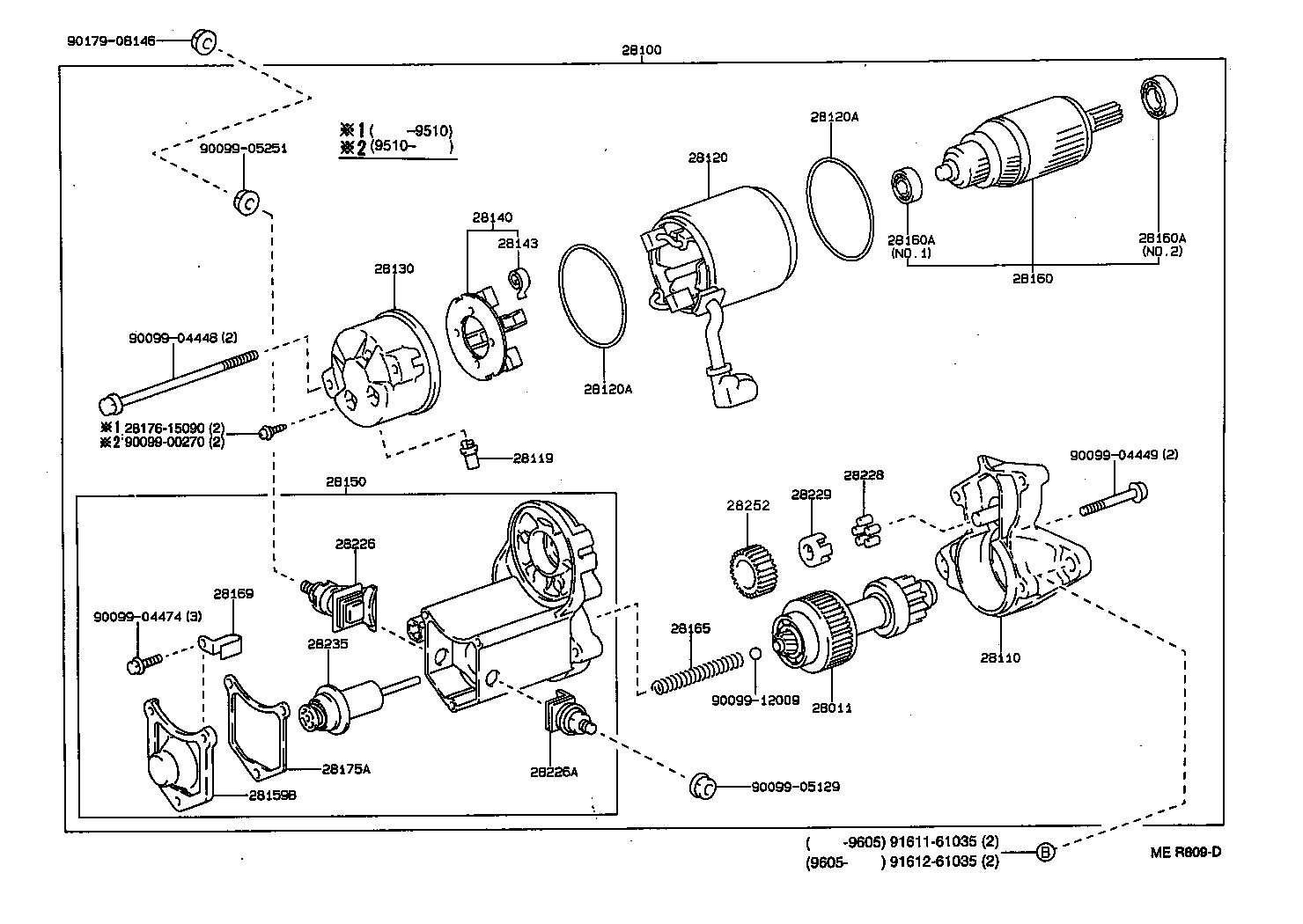 Toyota 28100-03070 STARTER ASSY