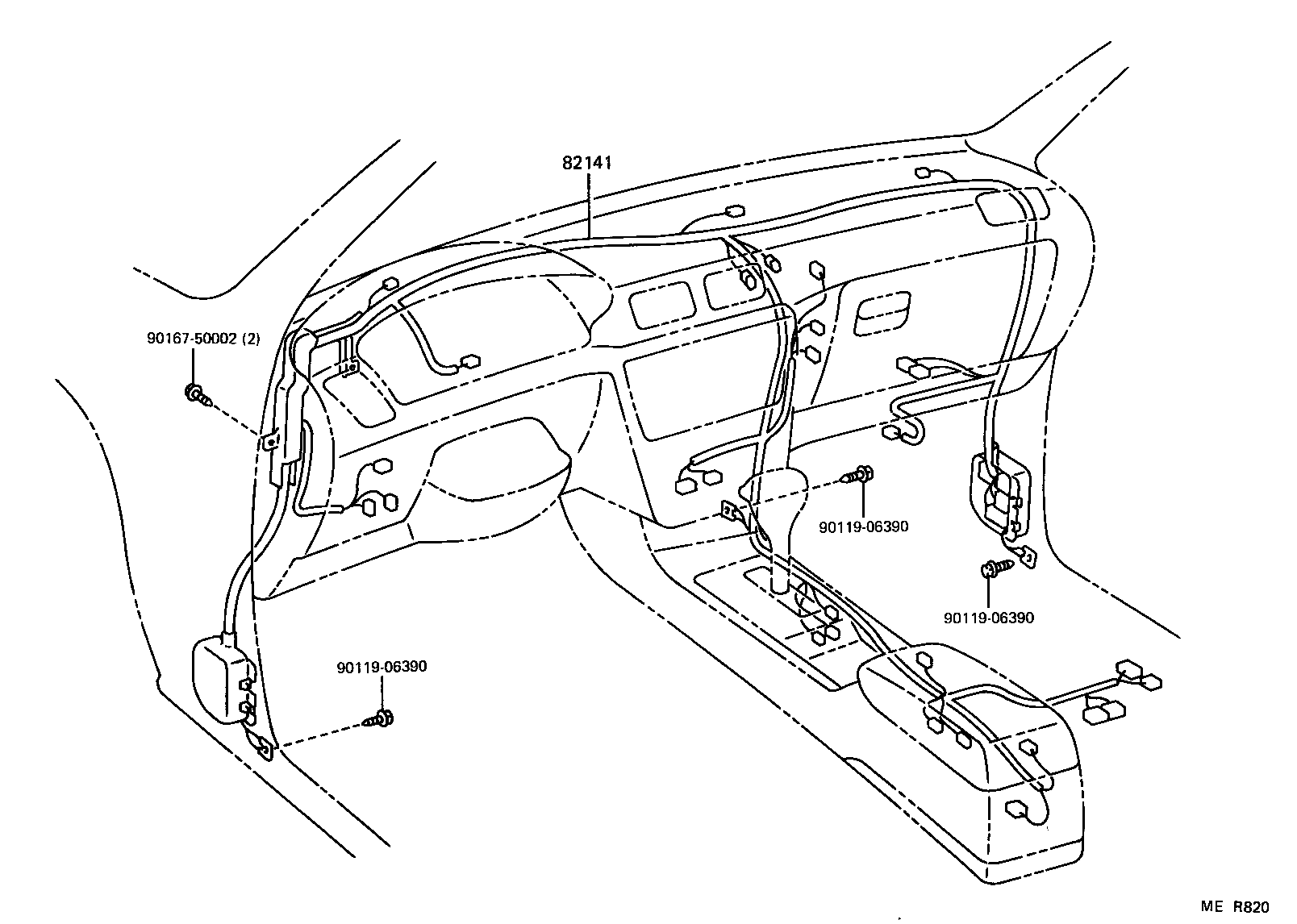 82167-33010 WIRE, SEAT, NO.1 product image