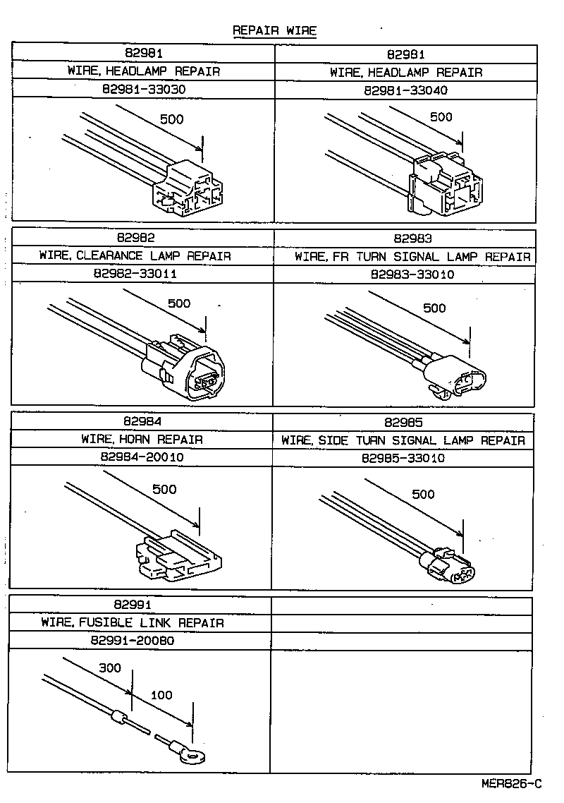 82151-33120 WIRE, FRONT DOOR, RH product image