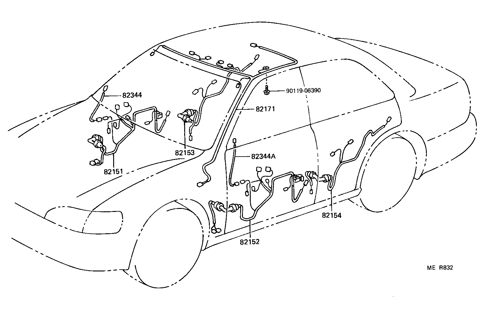 82167-33010 WIRE, SEAT, NO.1 product image