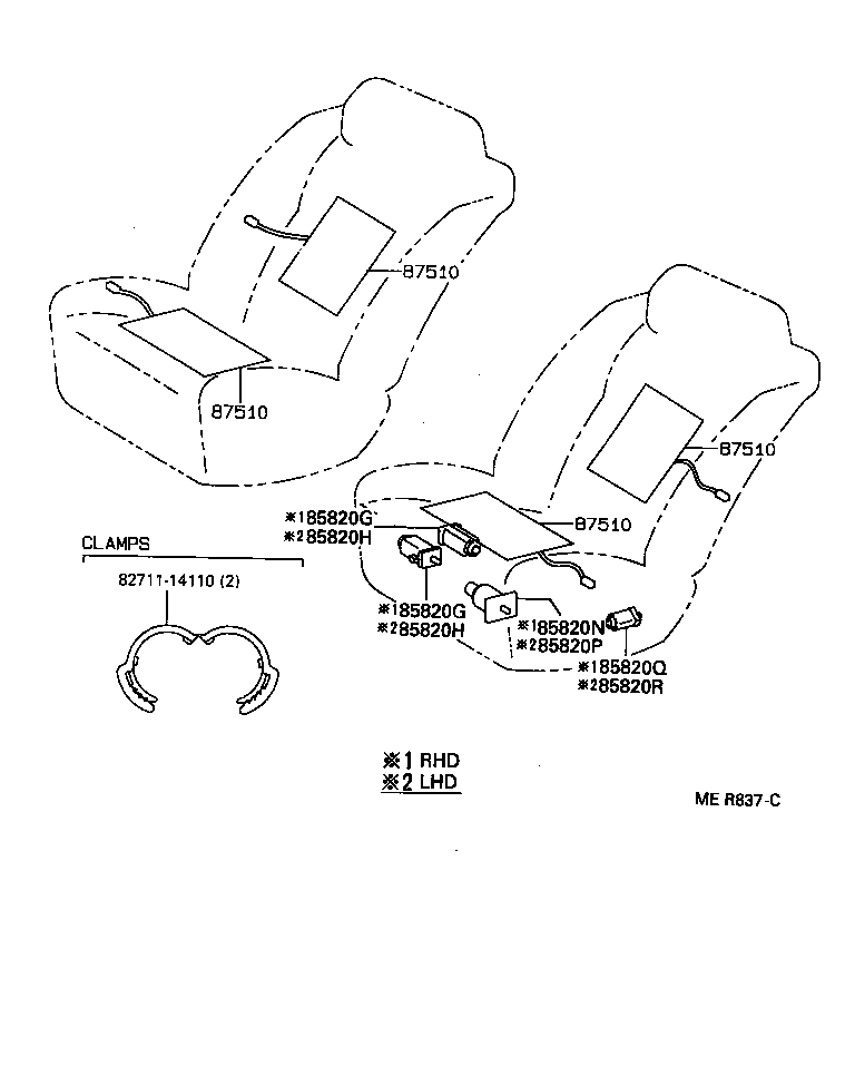 87510-33060 HEATER ASSY, SEAT product image