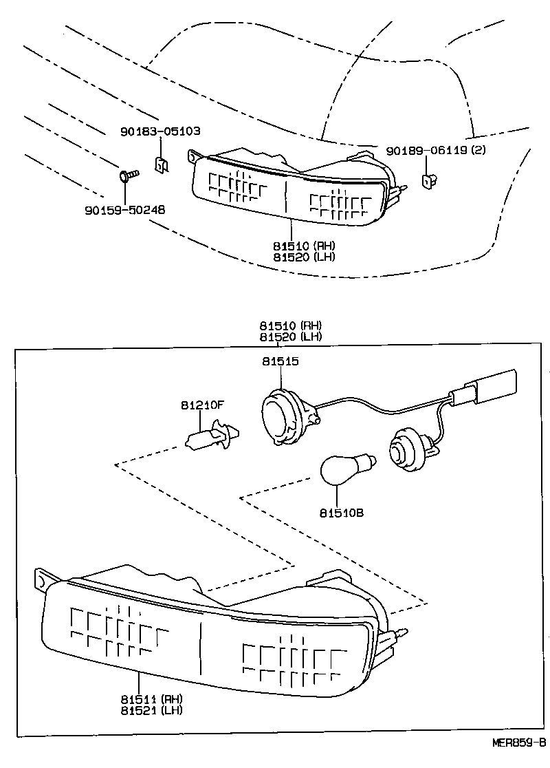 81520-12690 LAMP ASSY, FRONT TURN SIGNAL, LH product image