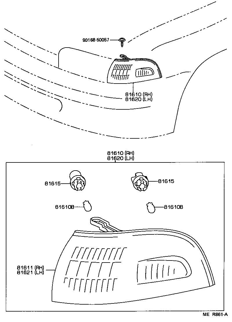 81610-12540 LAMP ASSY, PARKING & CLEARANCE, RH product image
