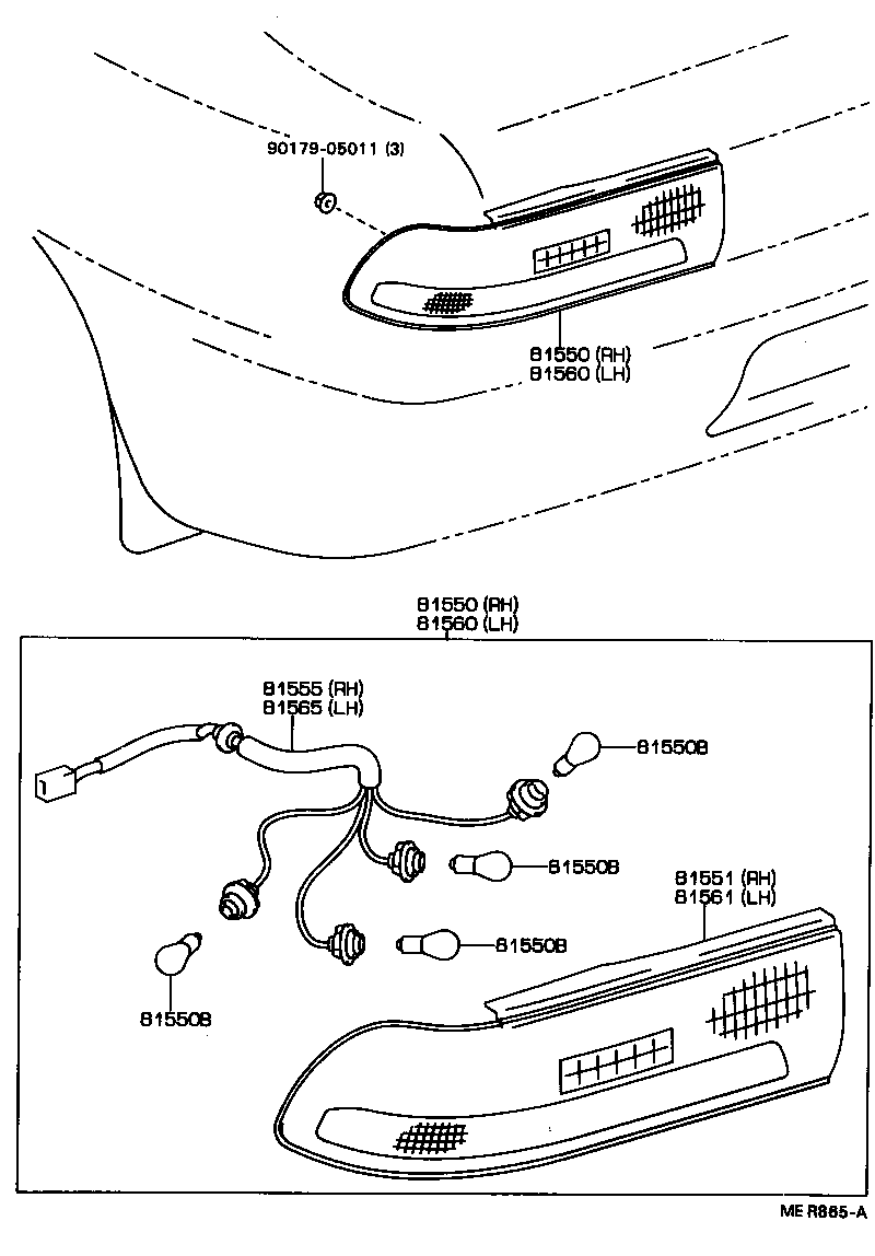 81551-1A720 LENS, REAR COMBINATION LAMP, RH product image