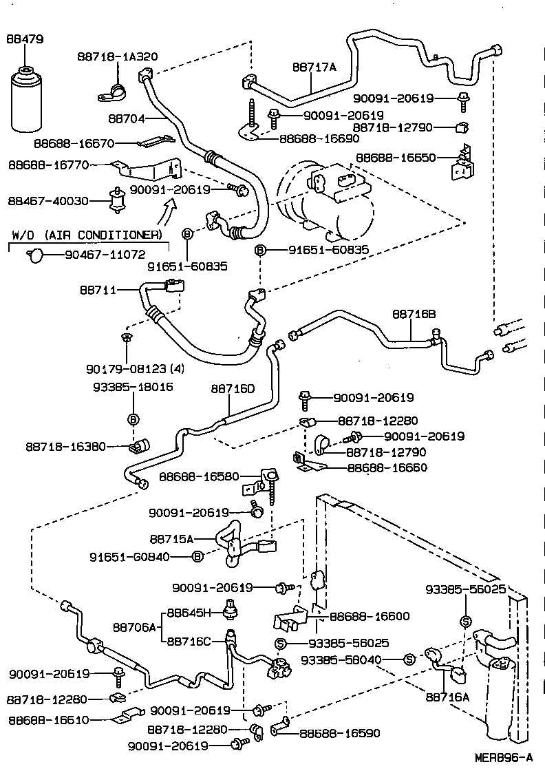 88706-16281 TUBE SUB-ASSY, LIQUID, A product image