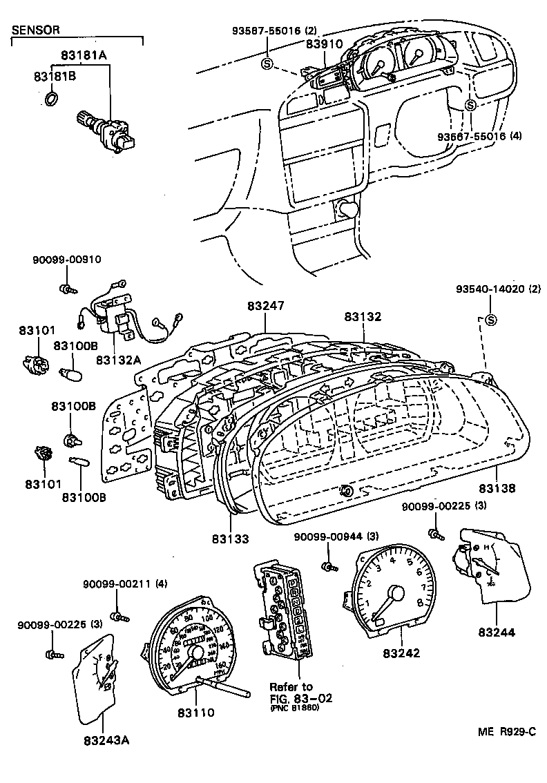 83181-32020 SENSOR, SPEEDOMETER product image