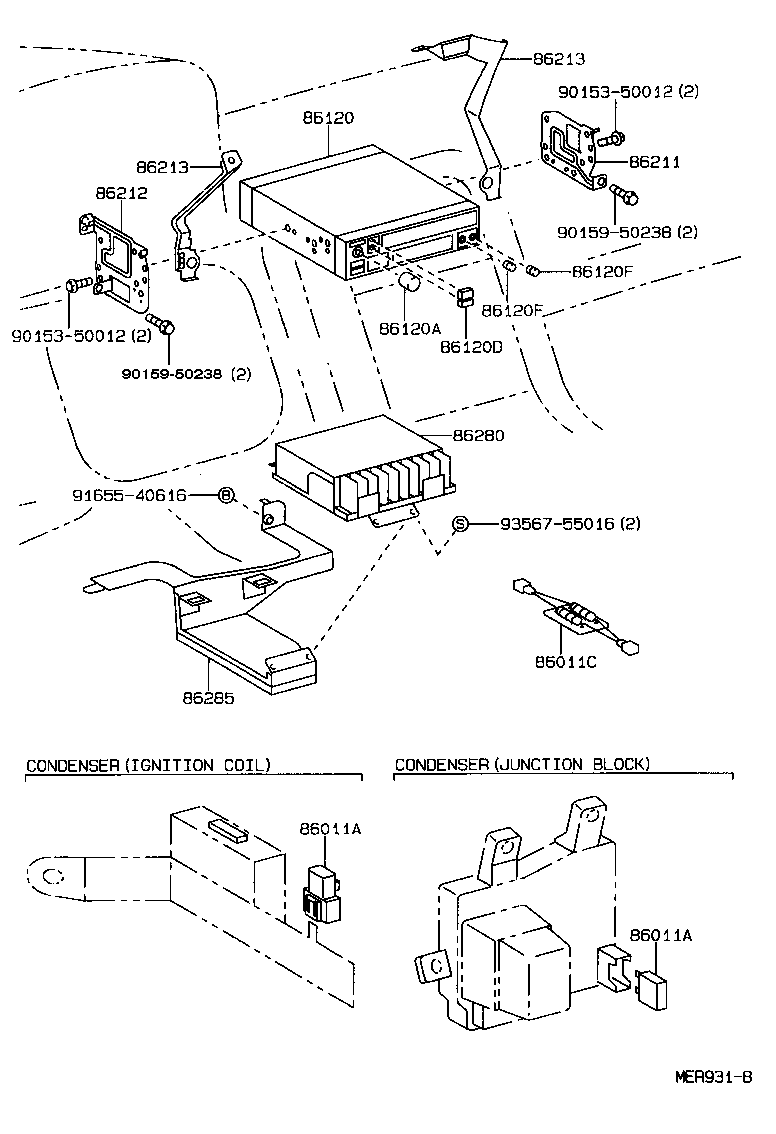 86285-06010 BRACKET, AMPLIFIER, NO.1 product image
