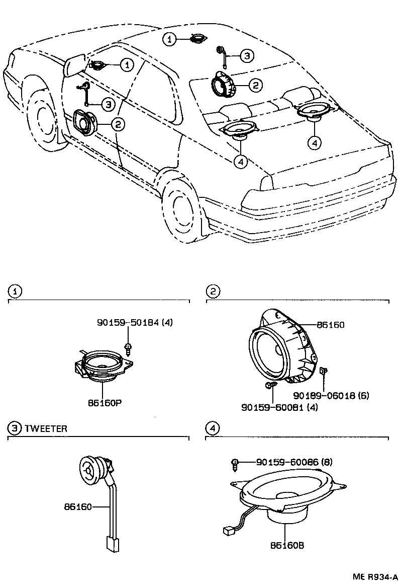 Toyota 86160-33150 SPEAKER ASSY, FRONT NO.1