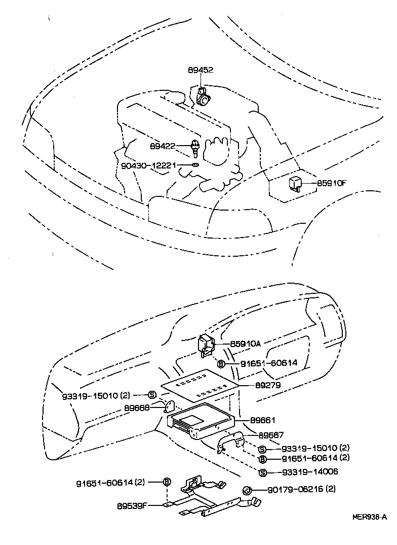 89661-12750 COMPUTER, ENGINE CONTROL product image
