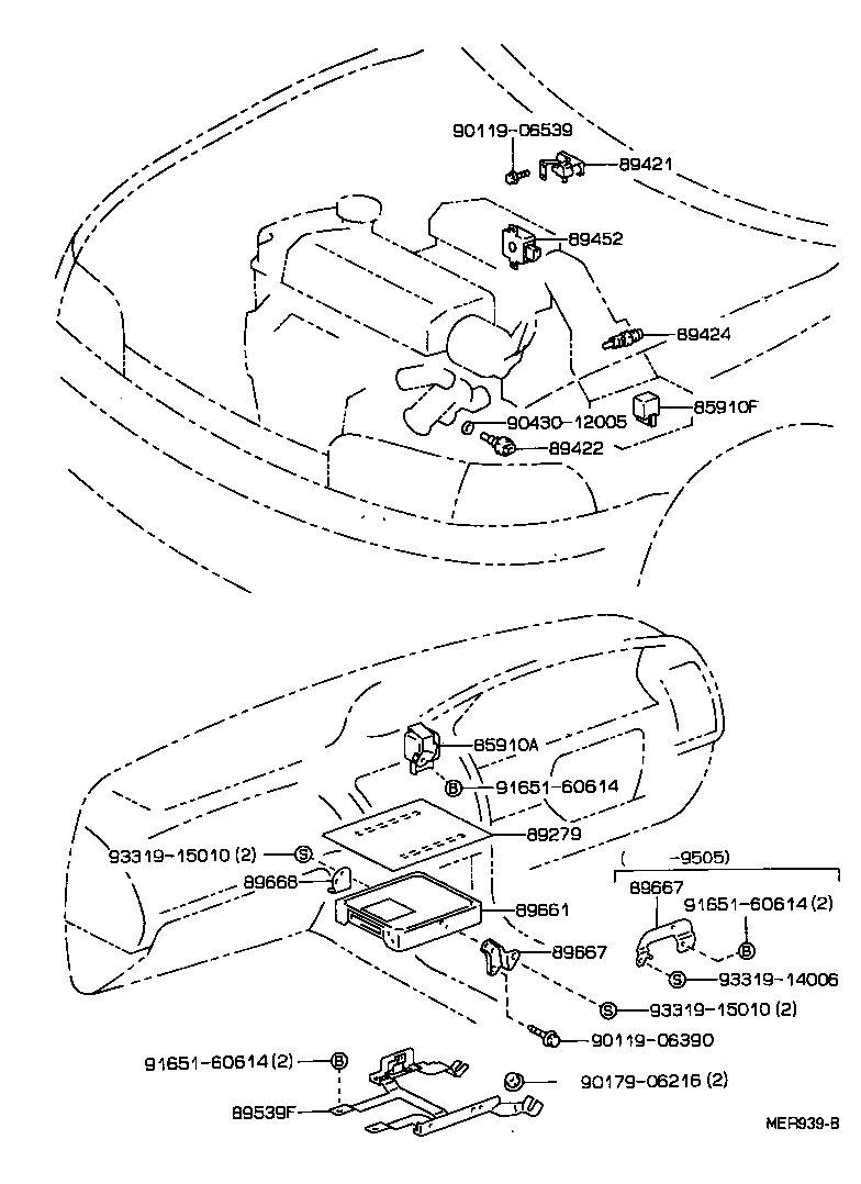 89661-12750 COMPUTER, ENGINE CONTROL product image