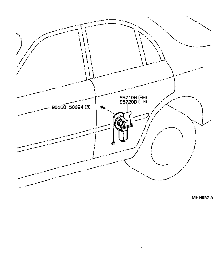 Toyota 85470-13010 SOLENOID ASSY, DOOR CONTROL, REAR RH