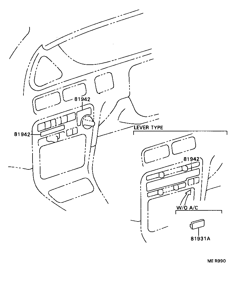 55538-12080 COVER, COOLER SWITCH HOLE product image