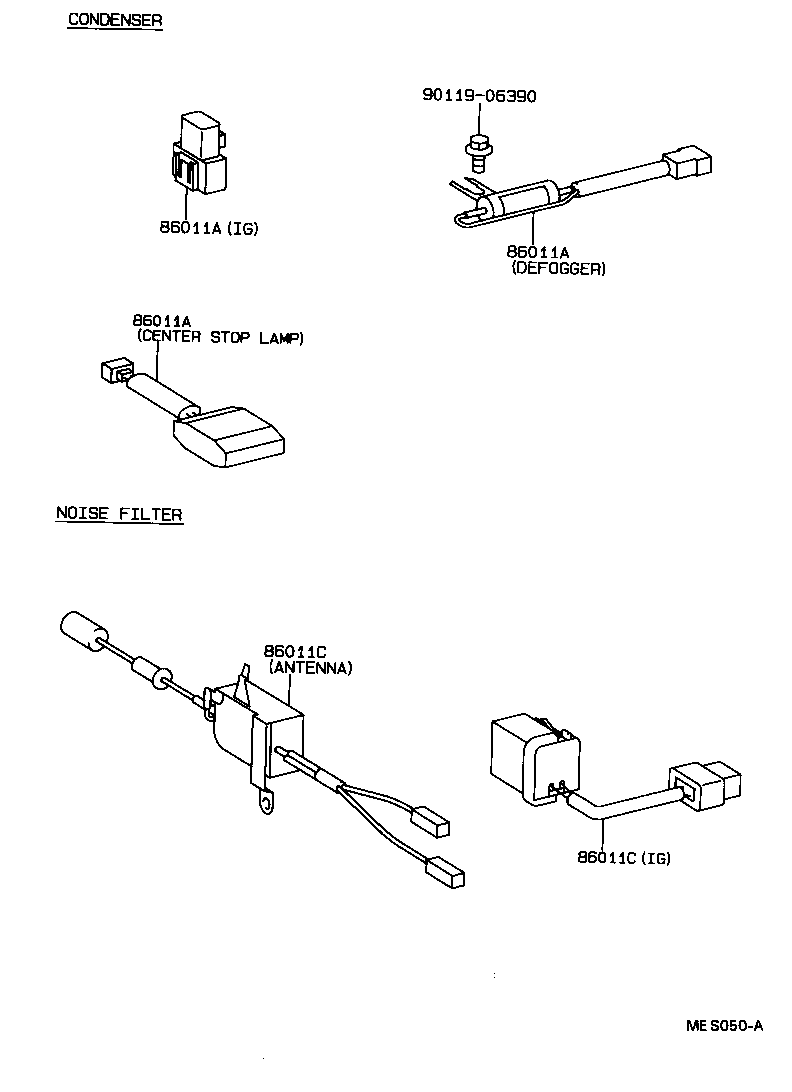 86203-12280 WIRE, STEREO COMPONENT, NO.1 product image