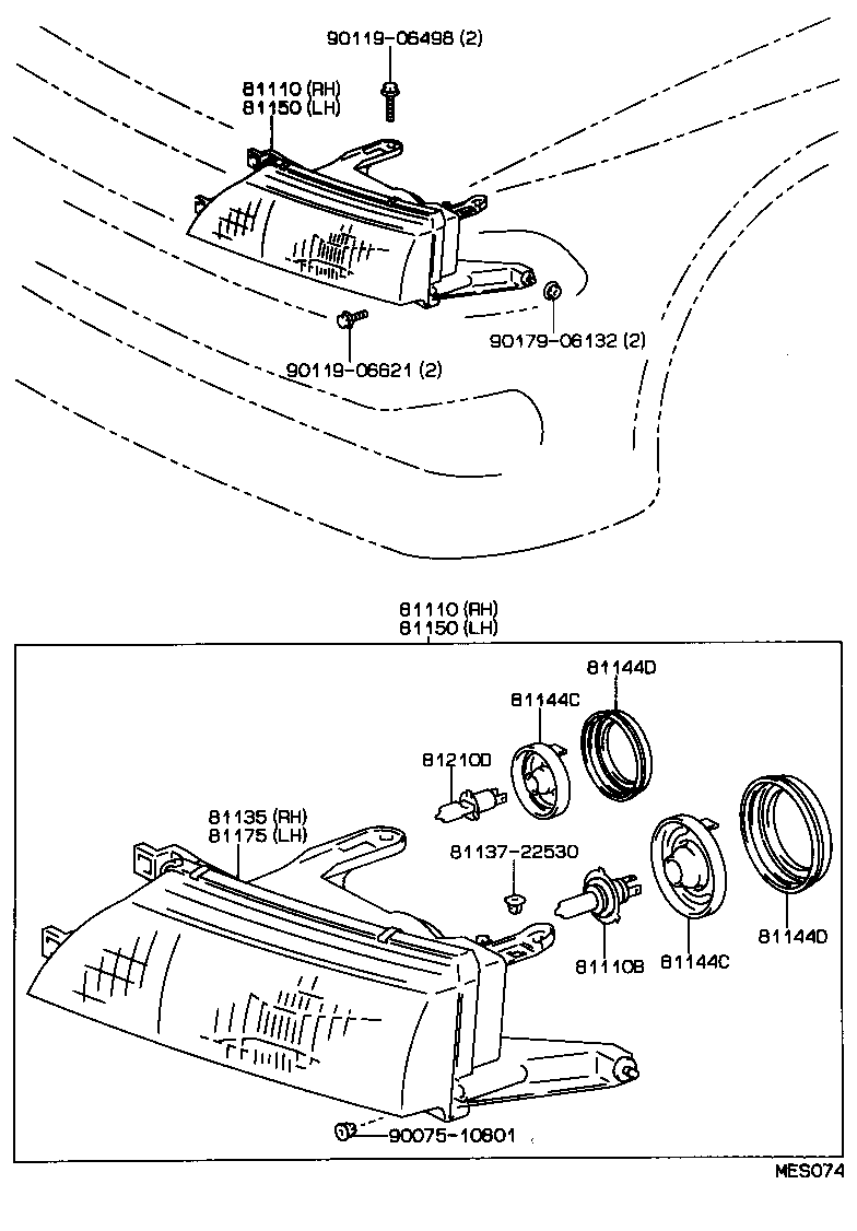 81150-2B320 HEADLAMP ASSY, LH product image