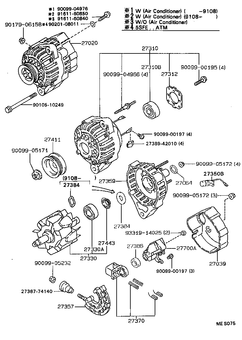 27060-74260 ALTERNATOR ASSY product image