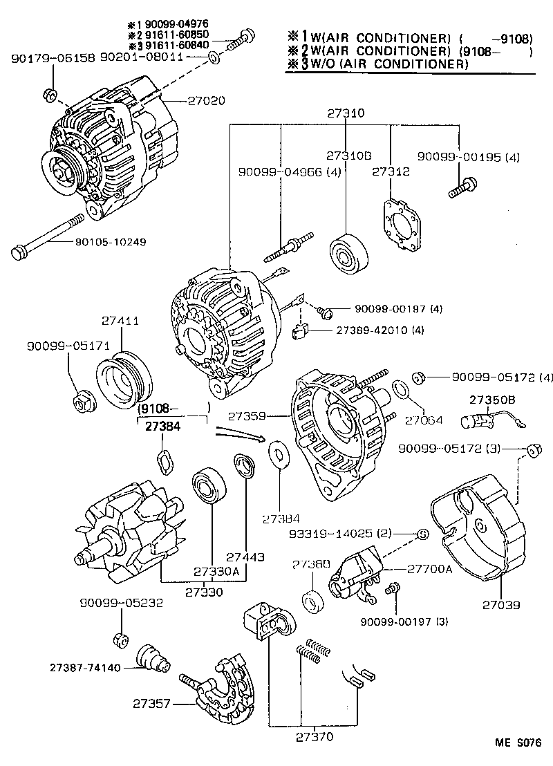 27060-74210 ALTERNATOR ASSY product image