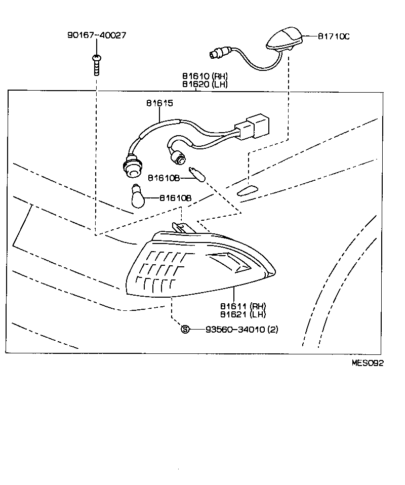 81710-20070 MARKER ASSY, FENDER product image