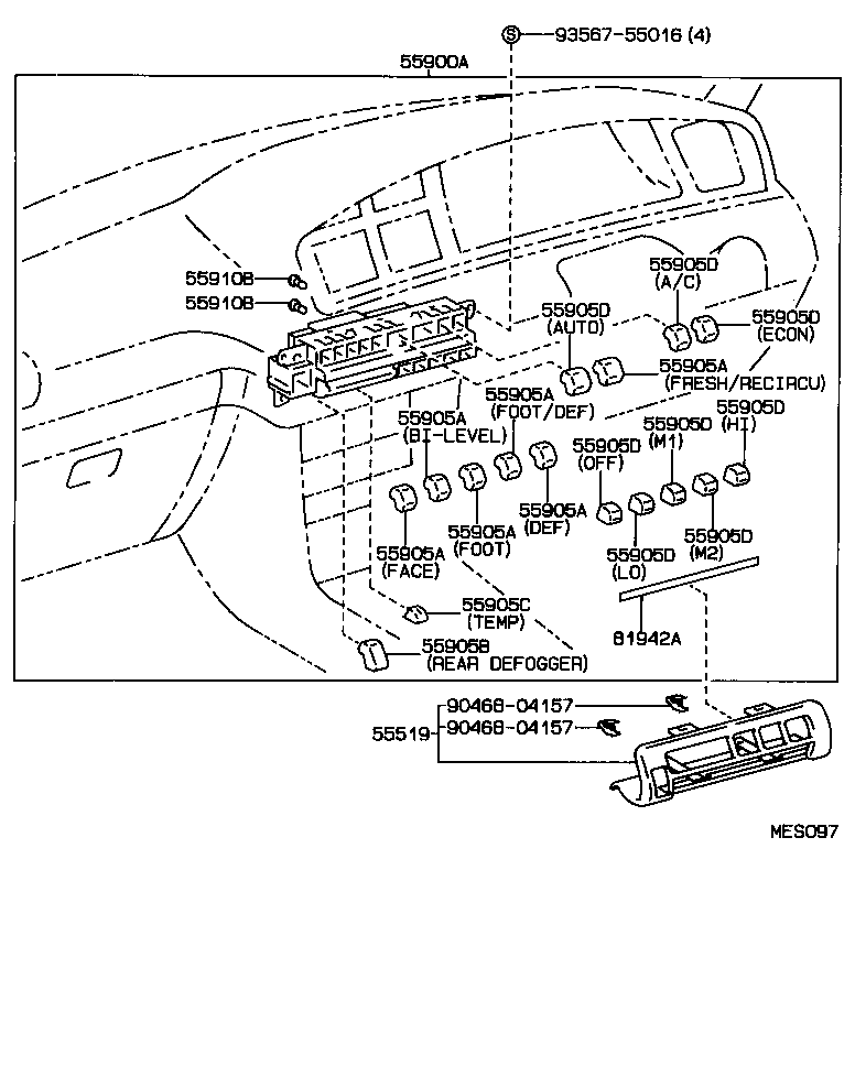 55907-20260 CABLE SUB-ASSY, WATER VALVE CONTROL product image