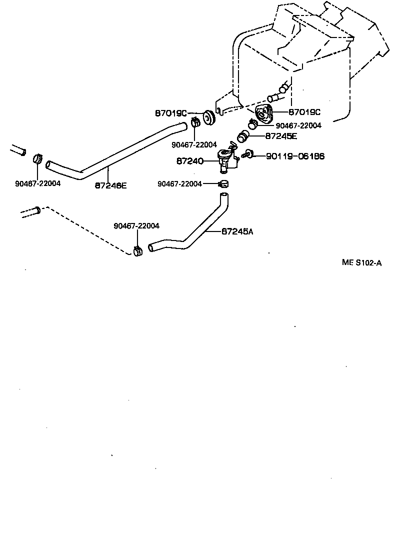 87240-20350 VALVE ASSY, HEATER WATER product image
