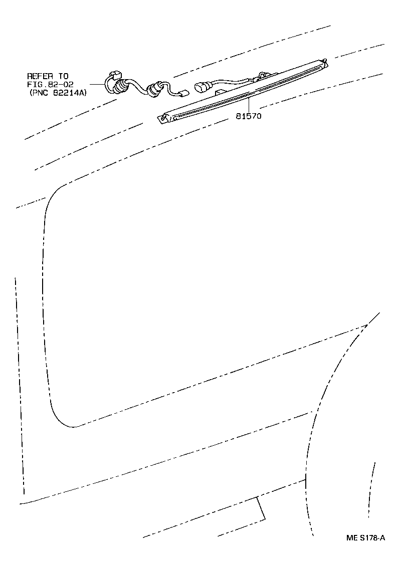 Toyota 81570-35030 LAMP ASSY, CENTER STOP