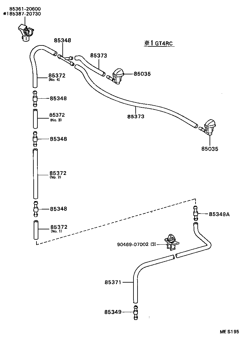 85035-20310-F0 NOZZLE SUB-ASSY, WASHER product image