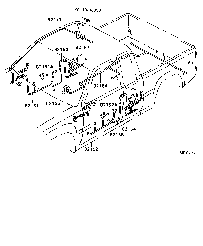 82164-89243 WIRE, FRAME product image
