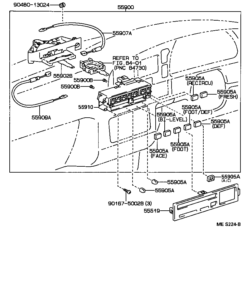 55902-35010 CONTROL SUB-ASSY, HEATER product image