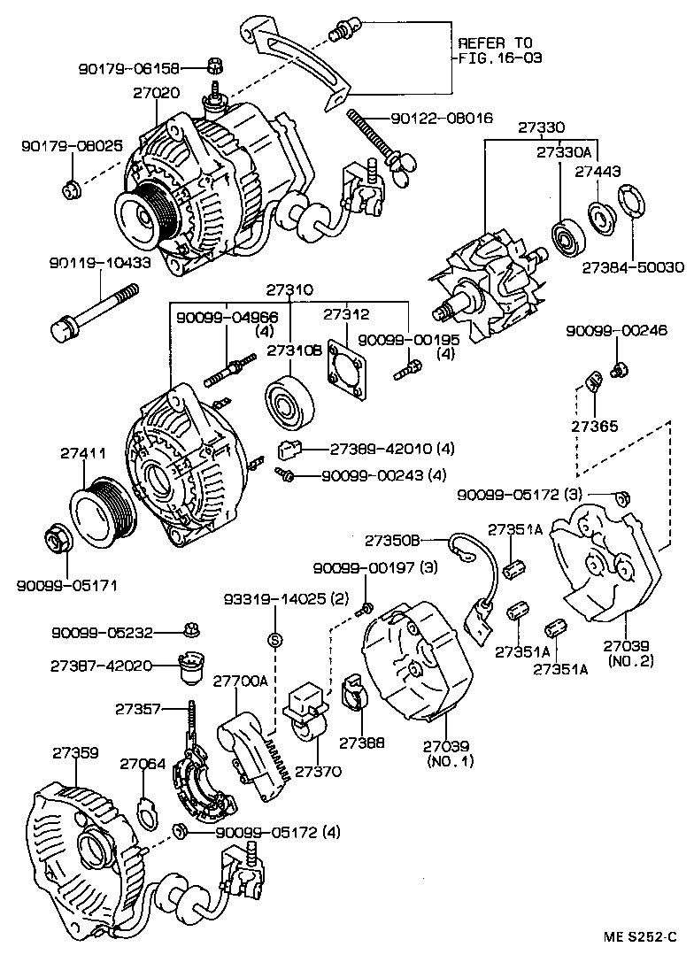 Toyota 27359-76040 FRAME, ALTERNATOR RECTIFIER END
