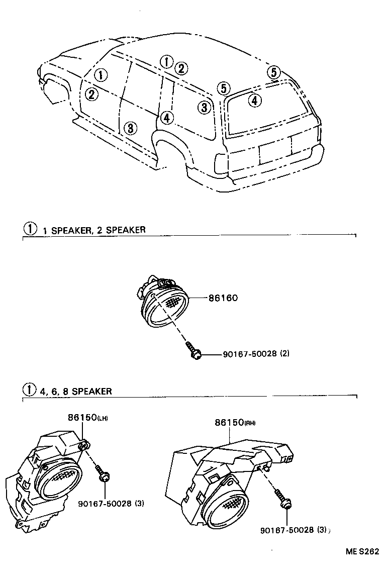 86160-35030 SPEAKER ASSY, REAR product image
