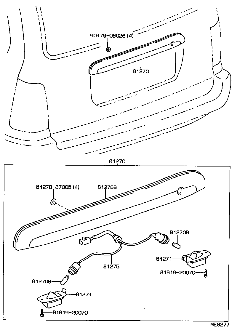 81272-12460 GASKET, LICENSE PLATE LAMP BODY product image