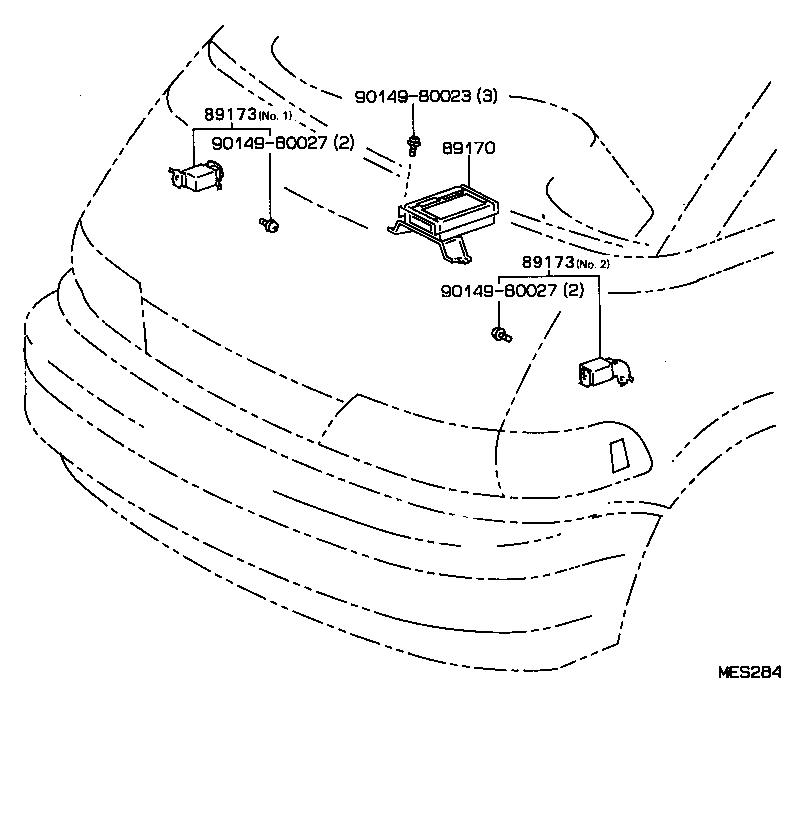 89170-28130 SENSOR ASSY, AIR BAG product image