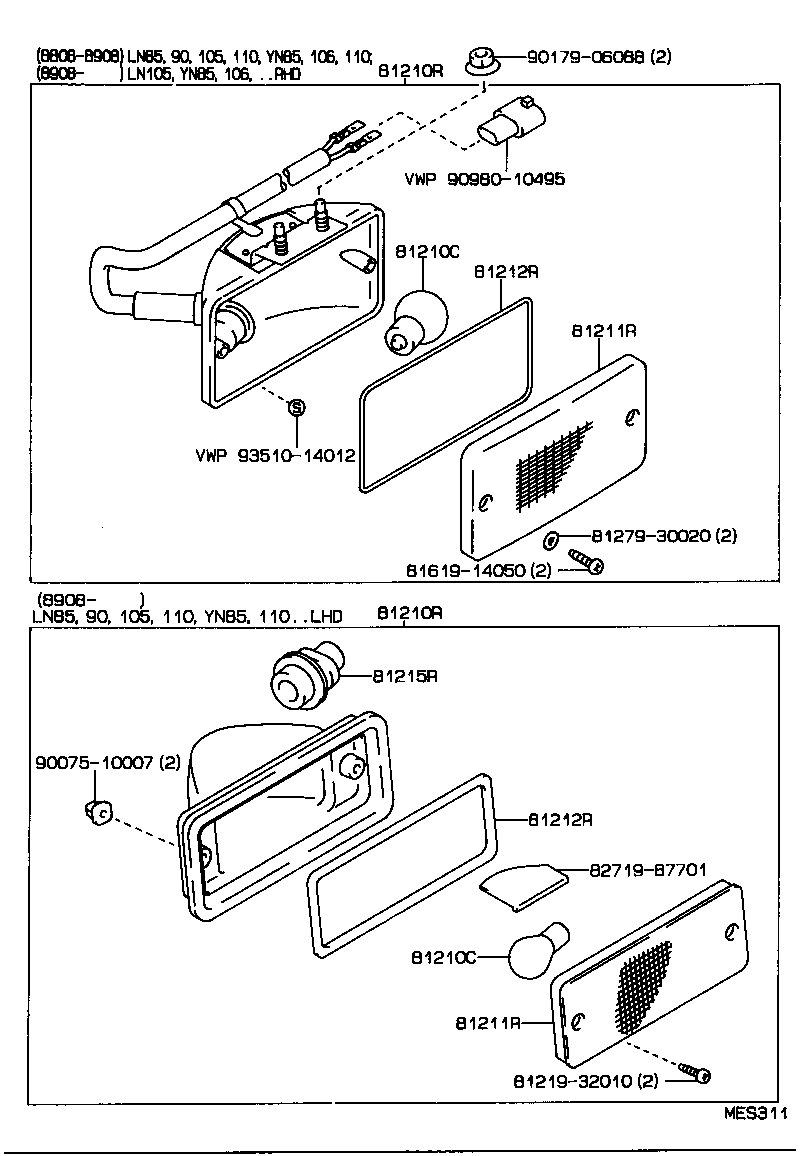81215-35010 SOCKET & WIRE, REAR FOG LAMP product image