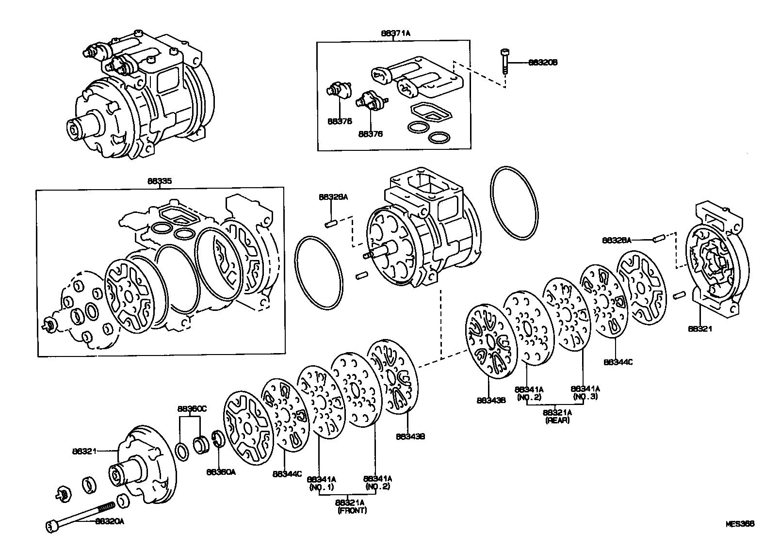 88320-26470 COMPRESSOR ASSY, COOLER product image