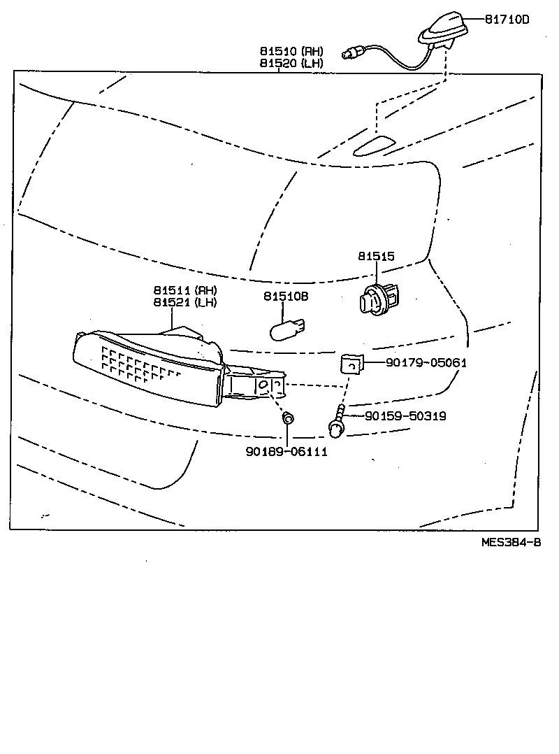 81520-39755 LAMP ASSY, FRONT TURN SIGNAL, LH product image