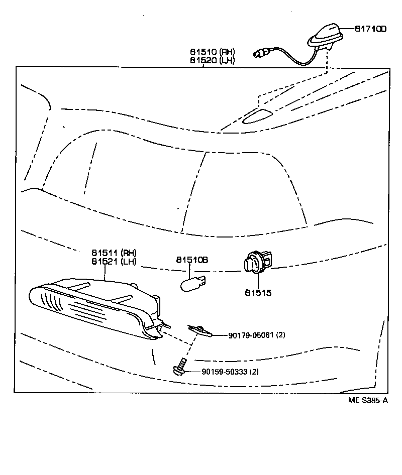 81520-39755 LAMP ASSY, FRONT TURN SIGNAL, LH product image