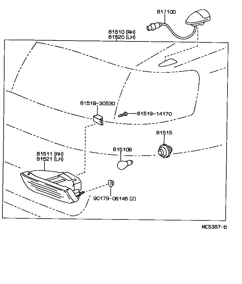 81511-30530 LENS, FRONT TURN SIGNAL LAMP, RH product image