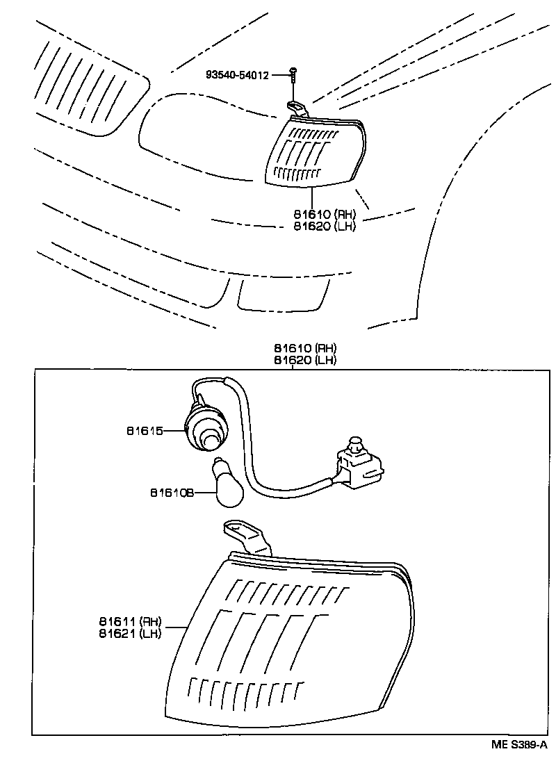81620-30300 LAMP ASSY, PARKING & CLEARANCE, LH product image