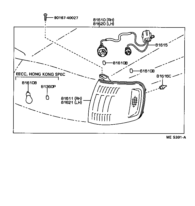 81615-30320 SOCKET AND WIRE, CLEARANCE LAMP product image