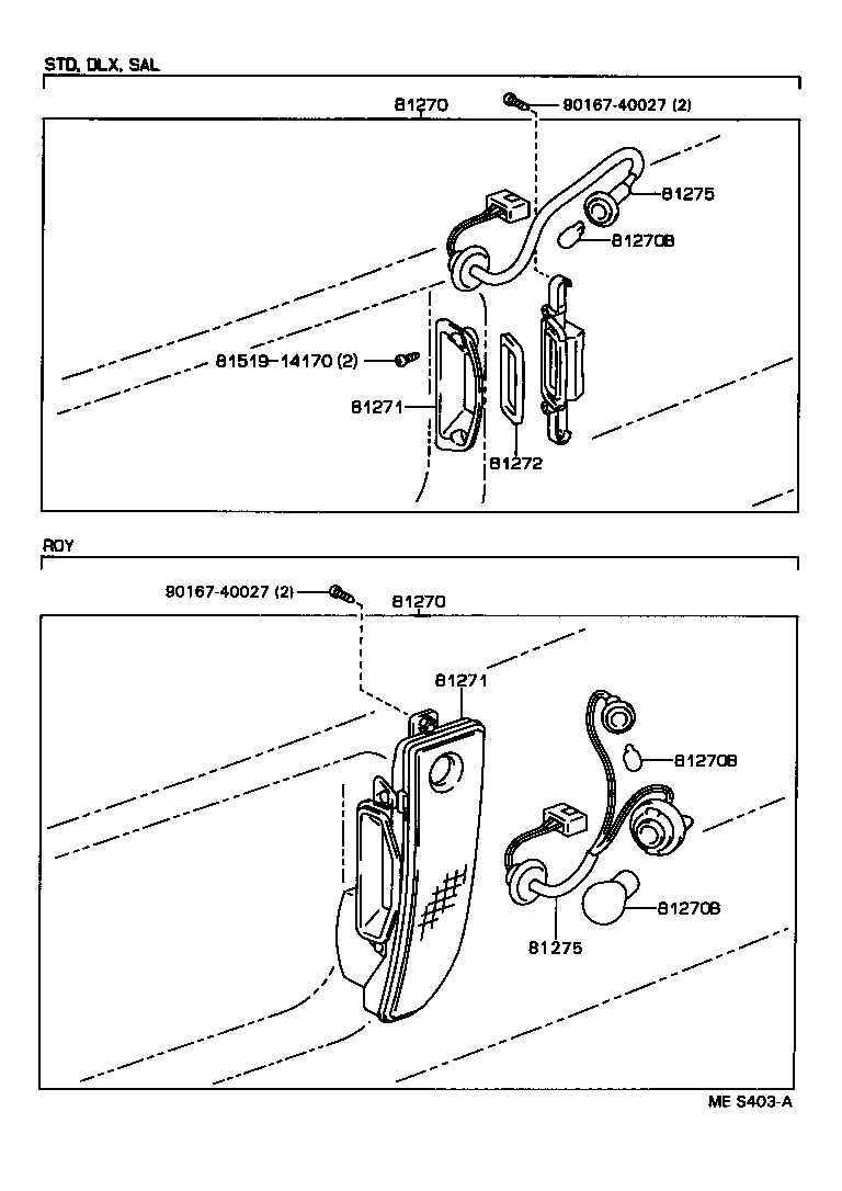 81275-30200 SOCKET AND WIRE, LICENSE PLATE LAMP product image