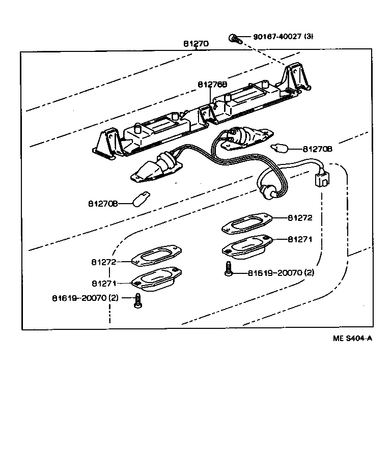 81275-30200 SOCKET AND WIRE, LICENSE PLATE LAMP product image