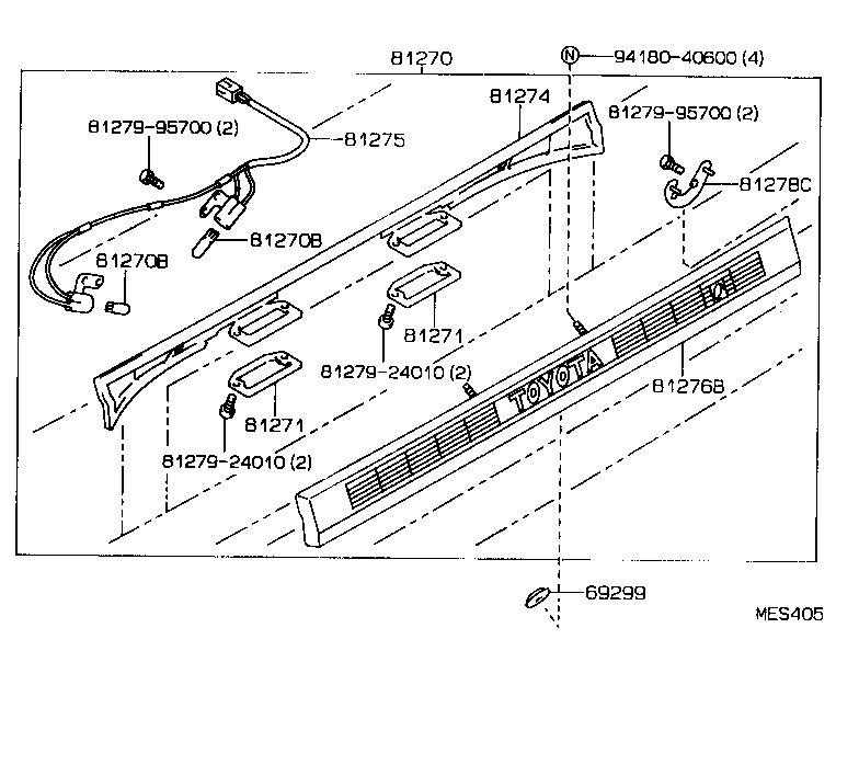 81270-31070 LAMP ASSY, LICENSE PLATE product image
