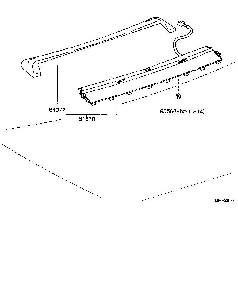 81570-30070-B0 LAMP ASSY, CENTER STOP product image