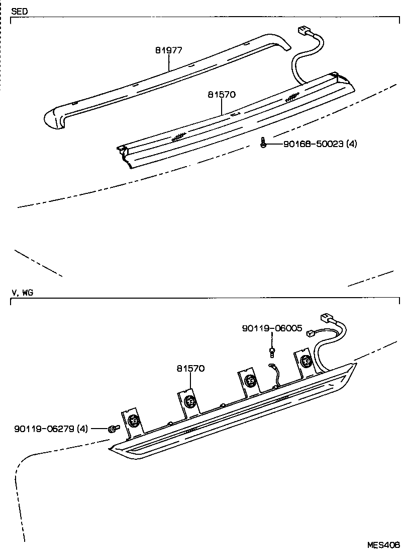 81570-91701-B0 LAMP ASSY, CENTER STOP product image