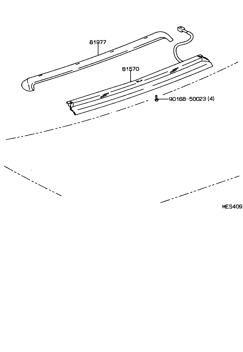 81570-30100 LAMP ASSY, CENTER STOP product image