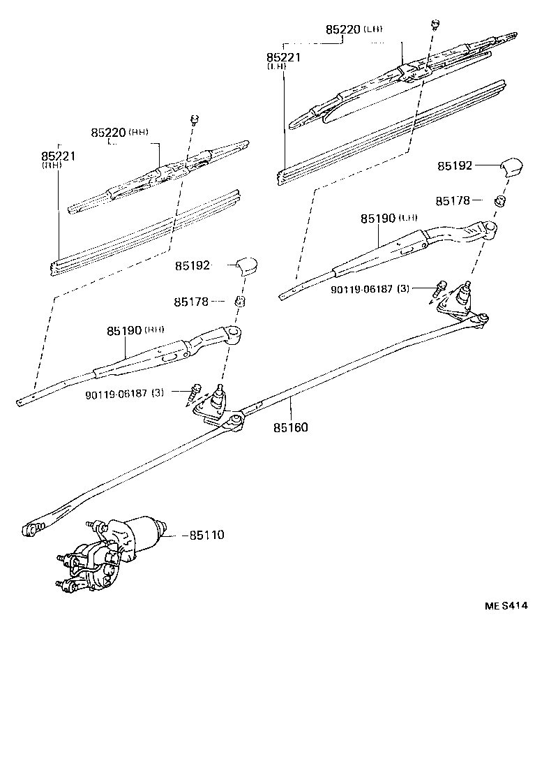 85220-3A240 BLADE ASSY, WINDSHIELD WIPER product image